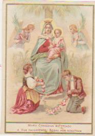 Estampa (9,5x6, 5) María concebida sin Pecado. Oración al dorso. Siglo XIX